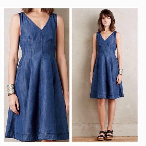 anthropologie denim dress